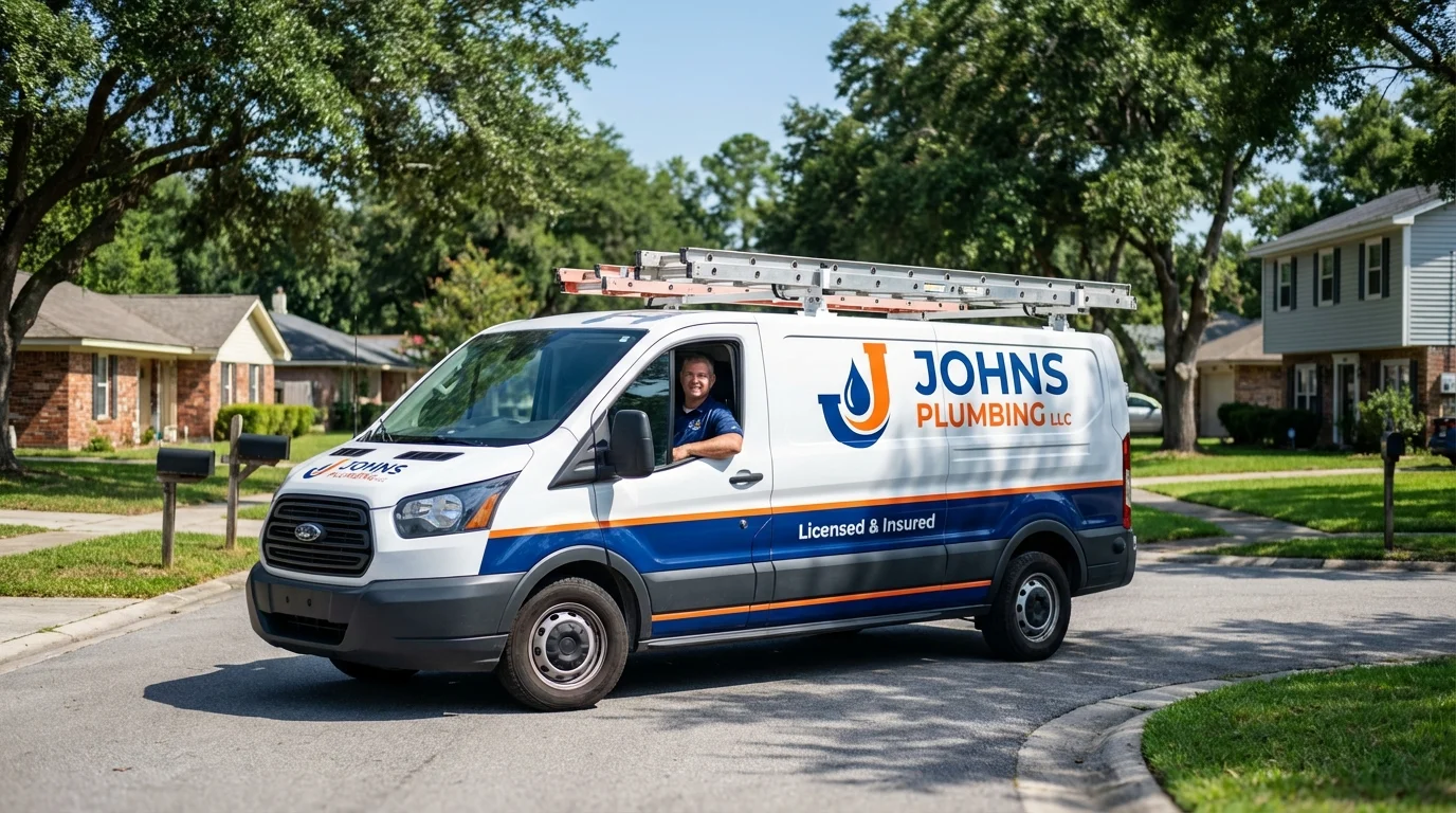 Johns Plumbing LLC service van in Waterville, WA